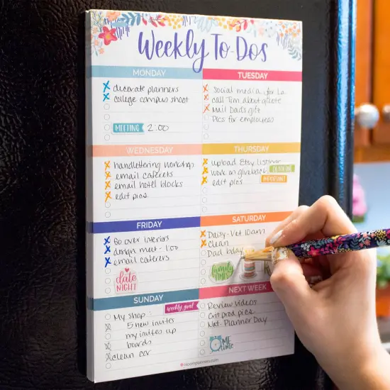 bloom daily planners Planning Pad, 6" x 9", Weekly To-Dos with Magnets {2}
