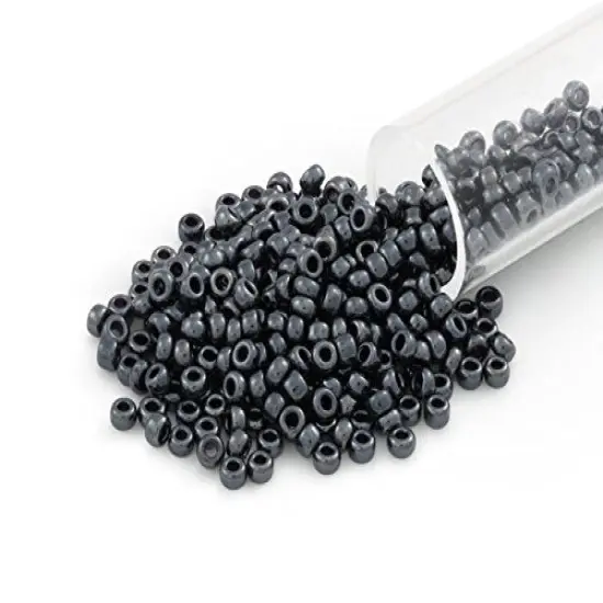 Miyuki Round Rocaille Seed Bead 11/0 Metallic Gunmetal Grey {1}
