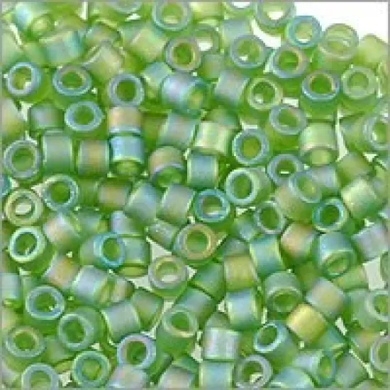 Miyuki Delica Seed Bead 11/0 Matte Transparent Olive Green AB {2}