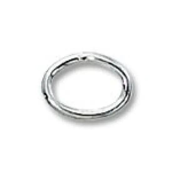Jump Ring Oval Closed 5x7mm Sterling Silver (1-Pc) {1}