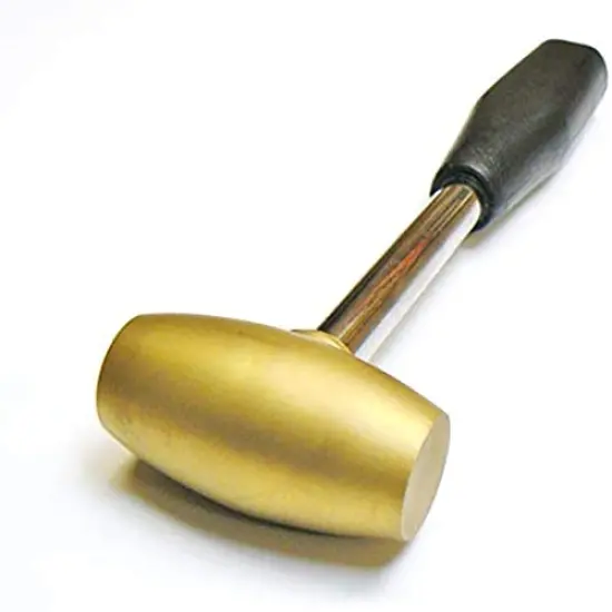 New 1 Pound Brass Non-Sparking Hammer Metal Stamping Hammer with Comfortable Grip I Made In India I 1 LB Hammer {2}