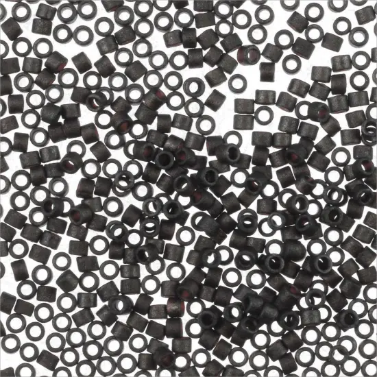 Miyuki Delica Seed Bead 11/0 Matte Charcoal Glazed Luster {4}