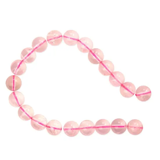 Rose Quartz Round Beads 8mm (16" Strand) {1}