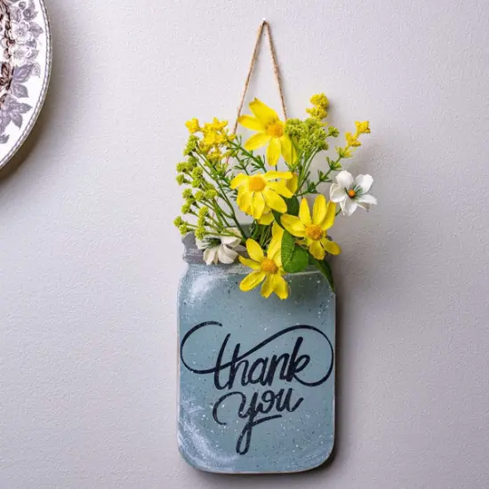 7 in. Unfinished Floral Mason Jar Base {2}