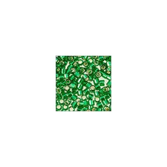 Miyuki Delica Seed Bead 11/0 Silver Lined Dark Green {6}
