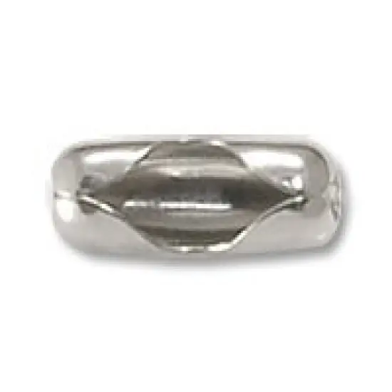 JewelrySupply Connector - Ball Chain 3.2mm Silver Color (10-Pcs) {1}