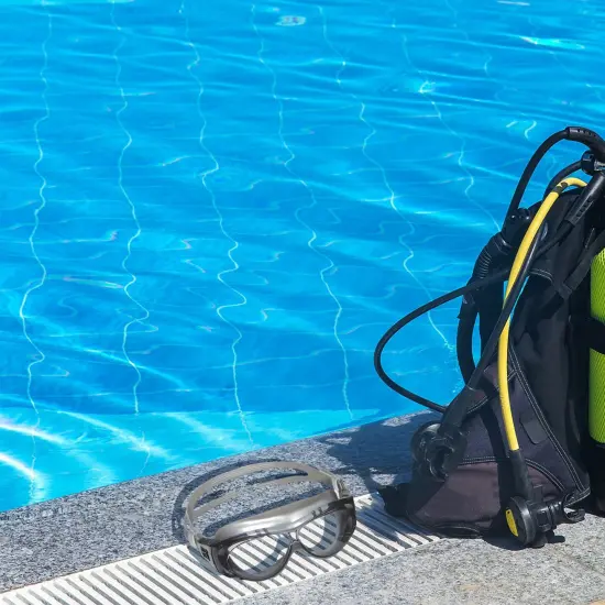 Swim Central Cub Sports Swimming Pool or Spa Children's Goggles - 6" - Black and Gray {3}