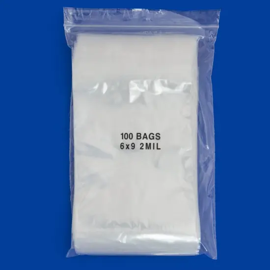 Clear Plastic Reclosable Zipper Bags 6x9 (Package of 100) {3}