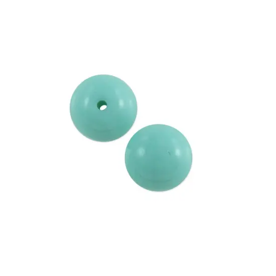 Czech Pressed Glass Round Beads 8mm Turquoise (Package of 10) {1}