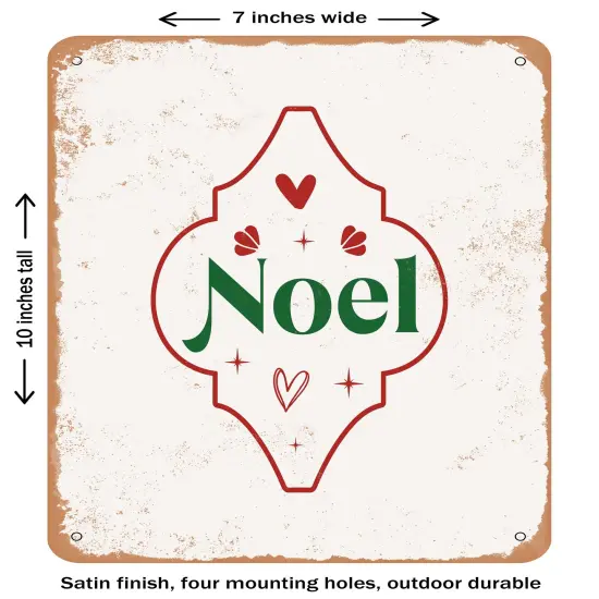 DECORATIVE METAL SIGN - Noel- Vintage Rusty Look {2}