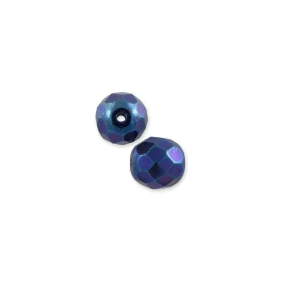 Czech Fire Polished Rounds 4mm Blue Iris (Package of 10) {1}