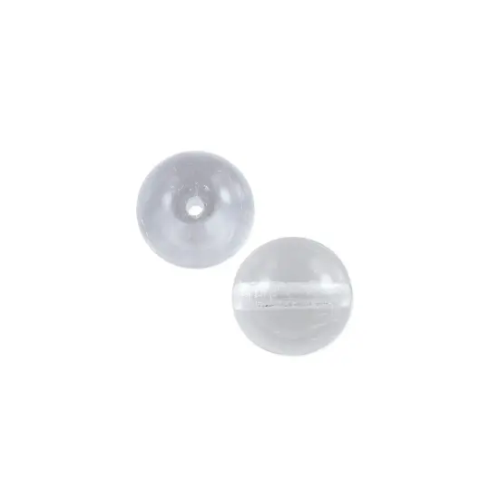 Czech Pressed Glass Round Beads 6mm Crystal (Package of 10) {1}