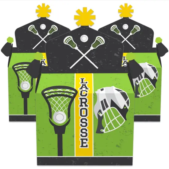 Big Dot of Happiness Lax to the Max Lacrosse Treat Box Party Favors Party Goodie Gable Boxes Set of 12 {3}
