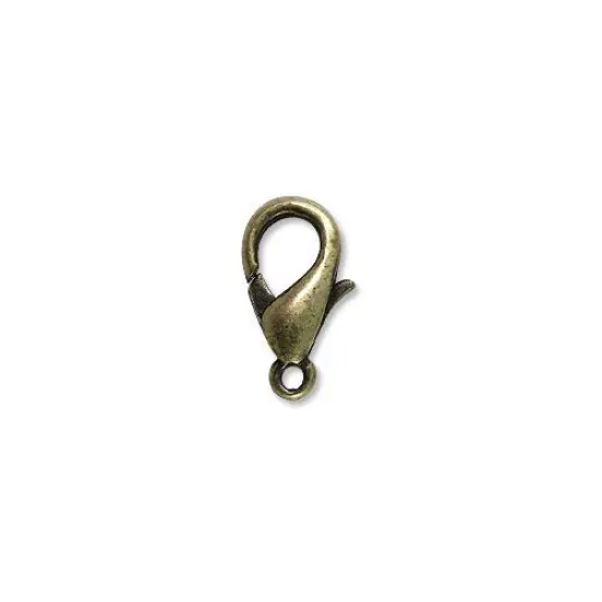 Lobster Clasp 14x7mm Antique Brass Plated (1-Pc) {1}
