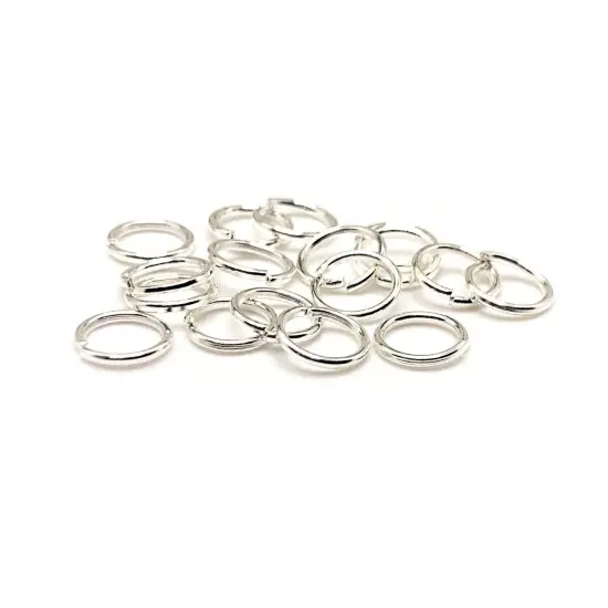 100, 500 or 1,000 Pieces: 6 mm Silver Plated Open Jump Rings, 21g {1}