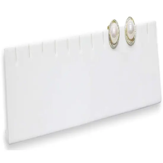 White Earring Bar Holder - 6 Pairs {1}