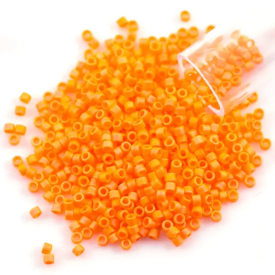 Miyuki Delica Seed Bead 11/0 Matte Orange Sherbet AB {1}