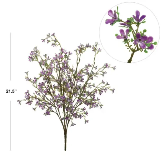 22" Mini Lavender Artificial Bush - 24-Pack with 14 Realistic Sprays, Ideal for Floral Arrangements & Home Decor - Elegant Year-Round Display, Floral Home by Artificial Flowers {2}