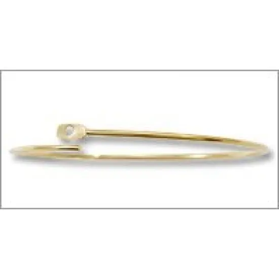 JewelrySupply Wire Hoop 1" Gold Plated (6-Pcs) {2}