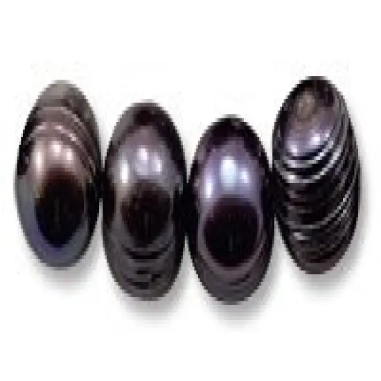 Freshwater Potato Pearl Peacock Black 9-10mm (16" Strand) {2}