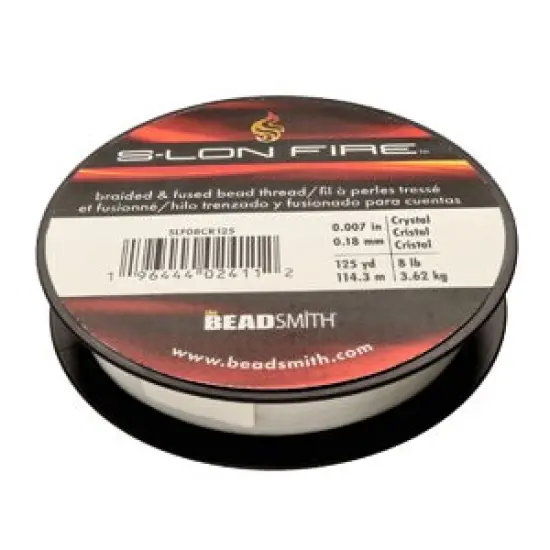 S-Lon Fire Beading Thread 8lb Crystal 125 Yards {3}