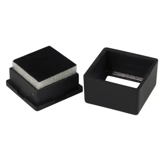 50 Glass-top Square Gem Jars - Black Jewelry Display {2}