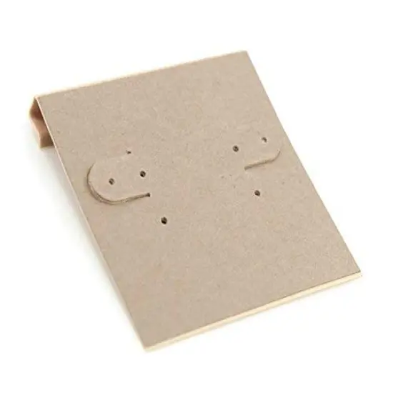 Earring Card 2x2 Kraft Paper (Pack 100) Earring Jewelry Display {1}