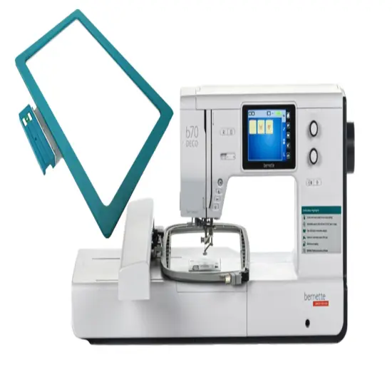 Bernette b70 DECO Embroidery Machine 10x6 With Snap Hoop Bundle {1}