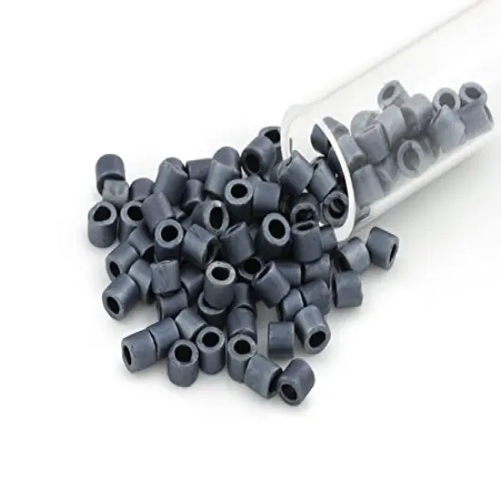 Miyuki Delica Seed Bead 8/0 Metallic Matte Black Luster {1}