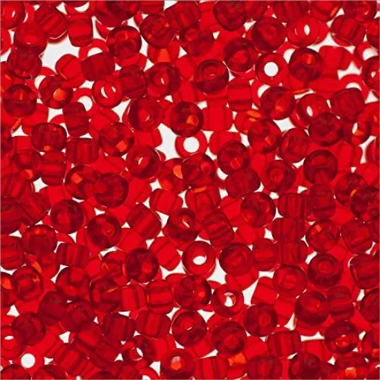 Miyuki Round Rocaille Seed Bead 8/0 Transparent Red {2}