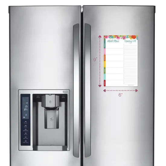 bloom daily planners Planning Pad, 6" x 9", Meal Planning Pad with Magnets, Pink Floral {3}