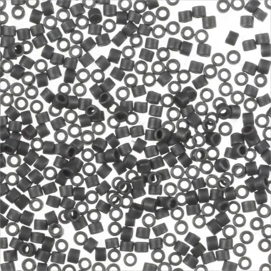 Miyuki Delica Seed Bead 11/0 Metallic Matte Black Luster {4}