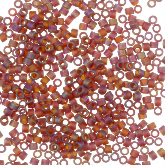 Miyuki Delica Seed Bead 11/0 Matte Transparent Ruby AB {3}