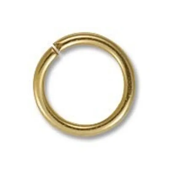 JewelrySupply Jump Ring - Open 8mm Gold Color (50-Pcs) {1}