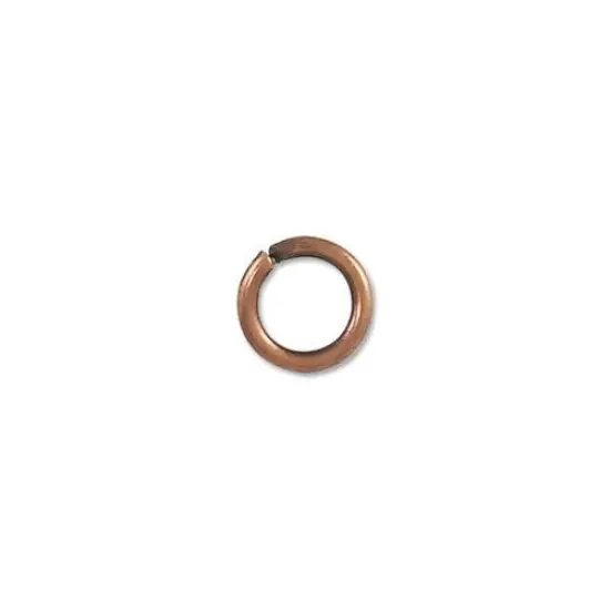JewelrySupply Jump Ring - Open 7.5mm Antique Copper Plated (50-Pcs) {1}