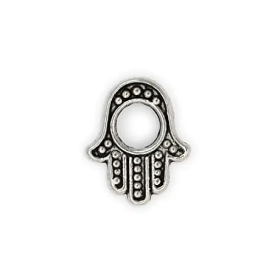 15x13mm Pewter Hamsa Hand Bead {1}