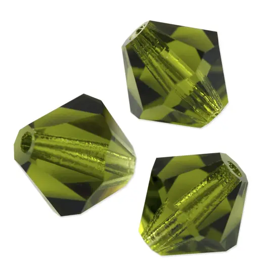 Preciosa Crystal Bicone Bead 6mm Olivine (Package of 40) {1}