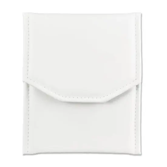 Pearl Folder White Leatherette 6" x 8 1/4" {1}