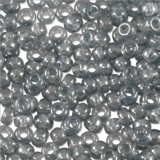 Miyuki Round Rocaille Seed Bead 11/0 Transparent Luster Grey {3}