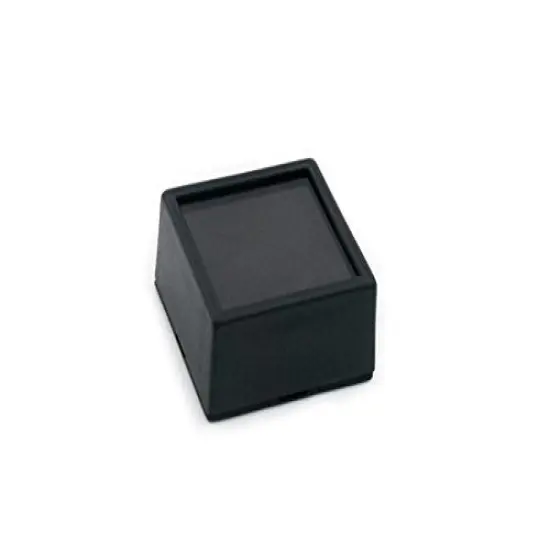 Glass Top Gem Jar 1" Square with Reversible Black and White Botton Pad (Package of 12) {1}