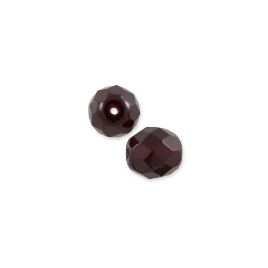 JewelrySupply Czech Fire Polished Glass Round Beads 4mm Garnet (Package of 50) {1}