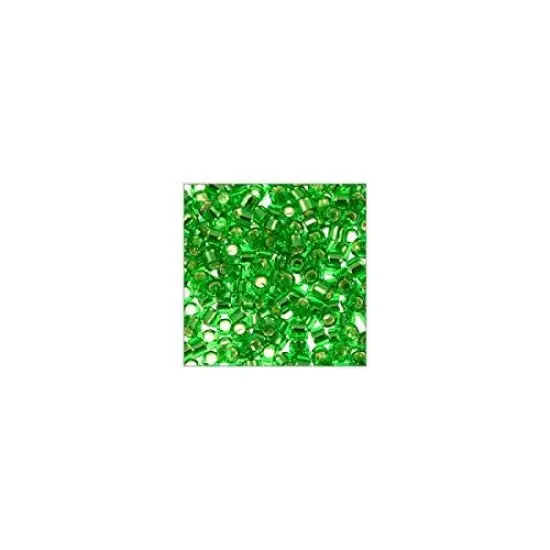 Miyuki Delica Seed Bead 11/0 Silver Lined Green {3}