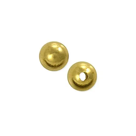 Round Bead 6mm Gold Plated (10-Pcs) {1}