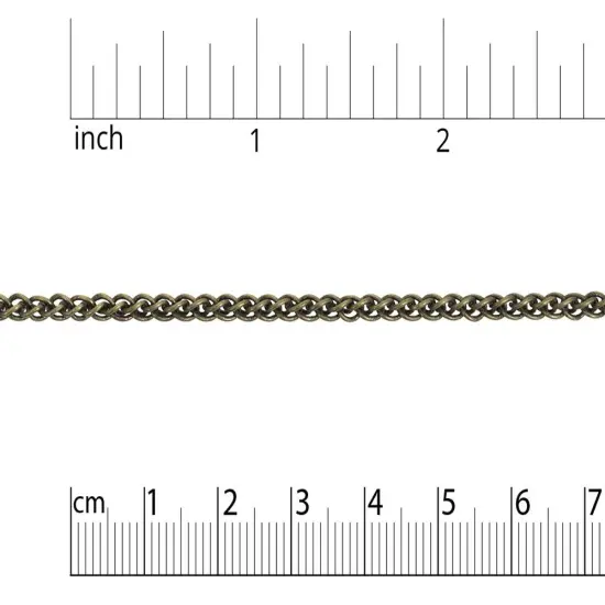 Chain - Wheat 3mm Antique Brass Plated (Foot) - {2}