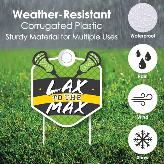 Big Dot of Happiness Lax to the Max Lacrosse Yard Sign and Outdoor Lawn Decorations Party Yard Signs Set of 8 {4}