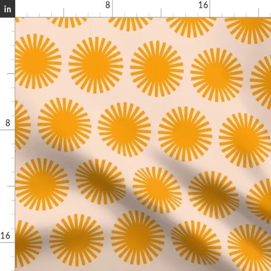 Various Fabrics by the Yard or Fat Quarter Summer Sun Orange Blush Sunny Graphic Medium Scale Custom Printed Fabric by Spoonflower {2}