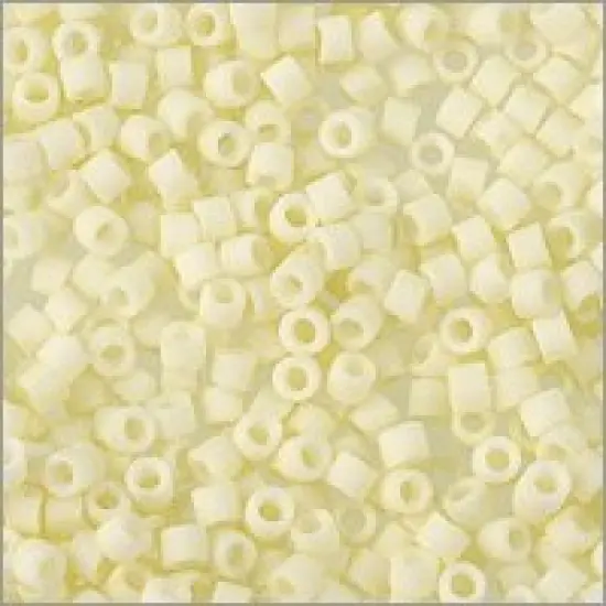 Miyuki Delica Seed Bead 11/0 Matte Opaque Glazed Luster Ivory {2}