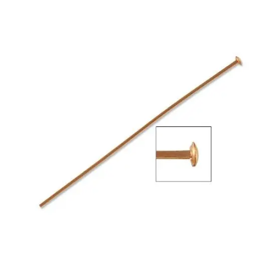 JewelrySupply Head Pin 1.5" 24 Gauge Rose Gold Filled {1}