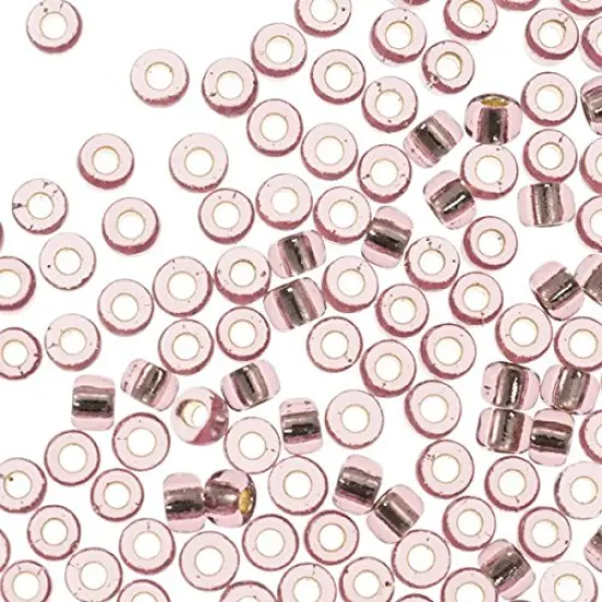 Miyuki Round Rocaille Seed Bead 8/0 Silver Lined Light Amethyst {3}