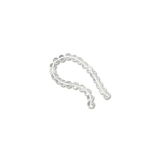 Quartz Crystal Beads 8mm (16" Strand) {1}